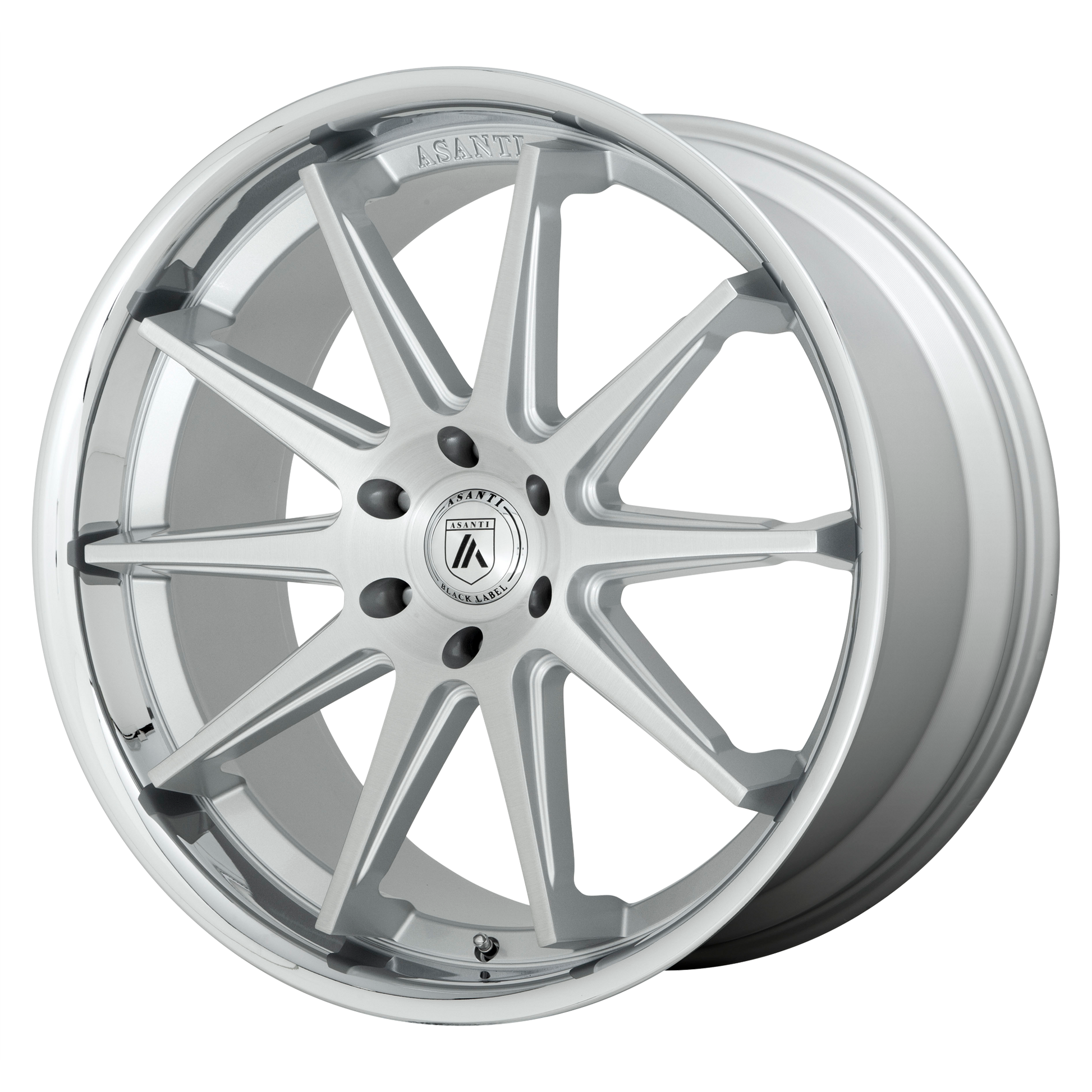 Asanti Black ABL-29 EMPEROR 22X10 BRUSHED SILVER W/ CHROME LIP