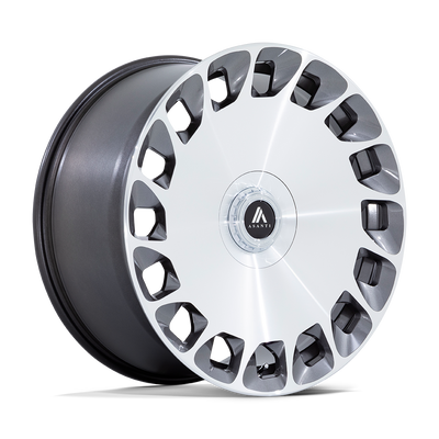 Asanti Black AB045 ARISTOCRAT 24X10 GLOSS PLATINUM BRIGHT MACH FC