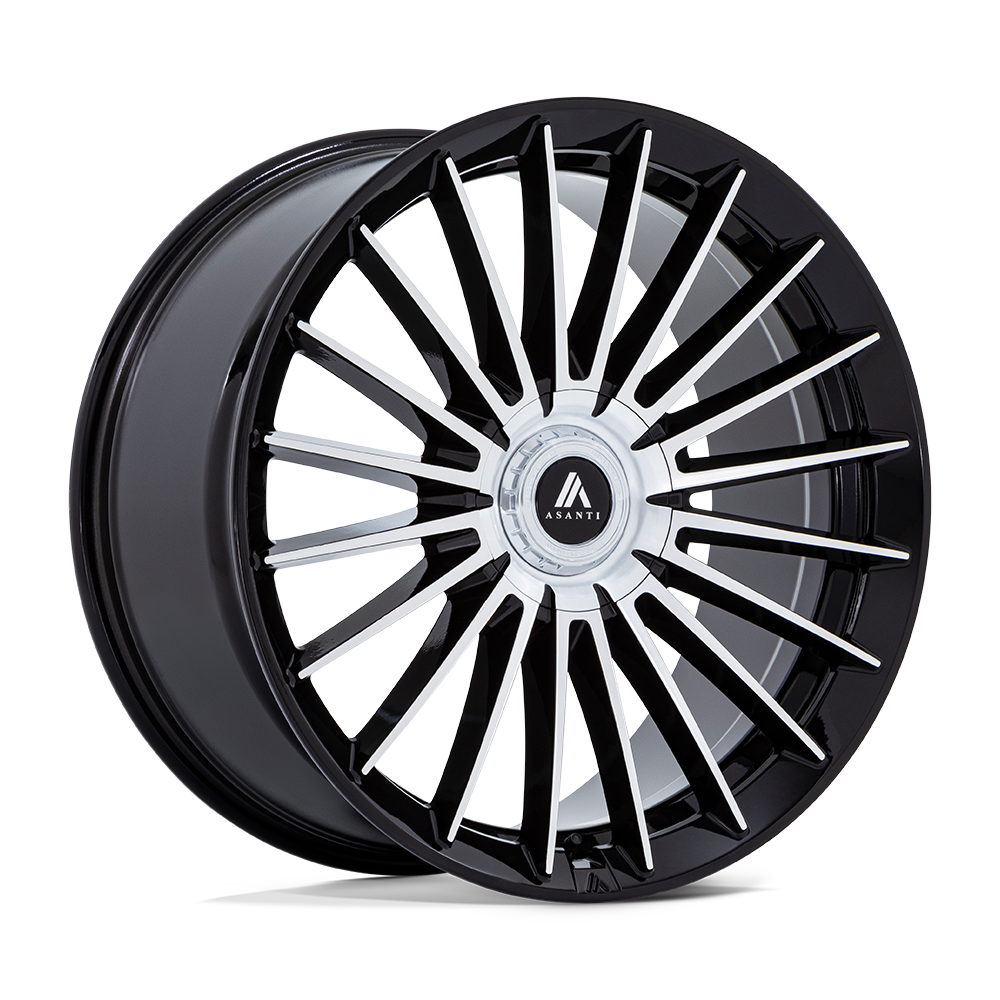 Asanti Black AB048 VICEROY 20X9 GLOSS BLACK W/ MACHINED FACE