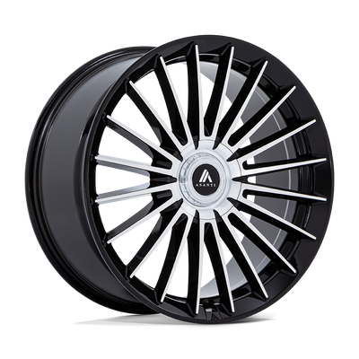 Asanti Black AB048 VICEROY 20X9 GLOSS BLACK W/ MACHINED FACE