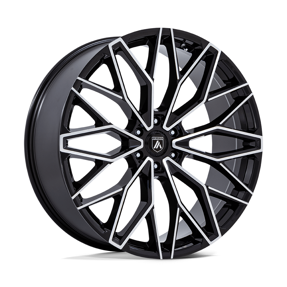 Asanti Black AB050 MOGUL 6 24X10 GLOSS BLACK W/ MACHINED FACE