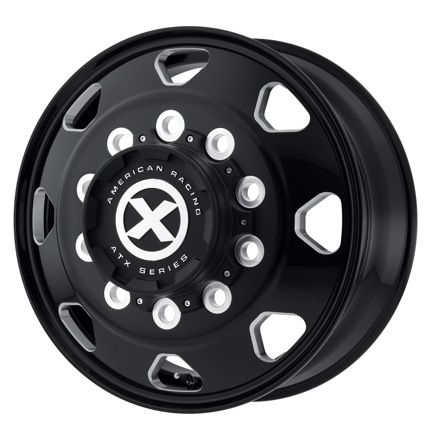 ATX AO401 OCTANE 22.5X8.25 SATIN BLACK MILLED - FRONT