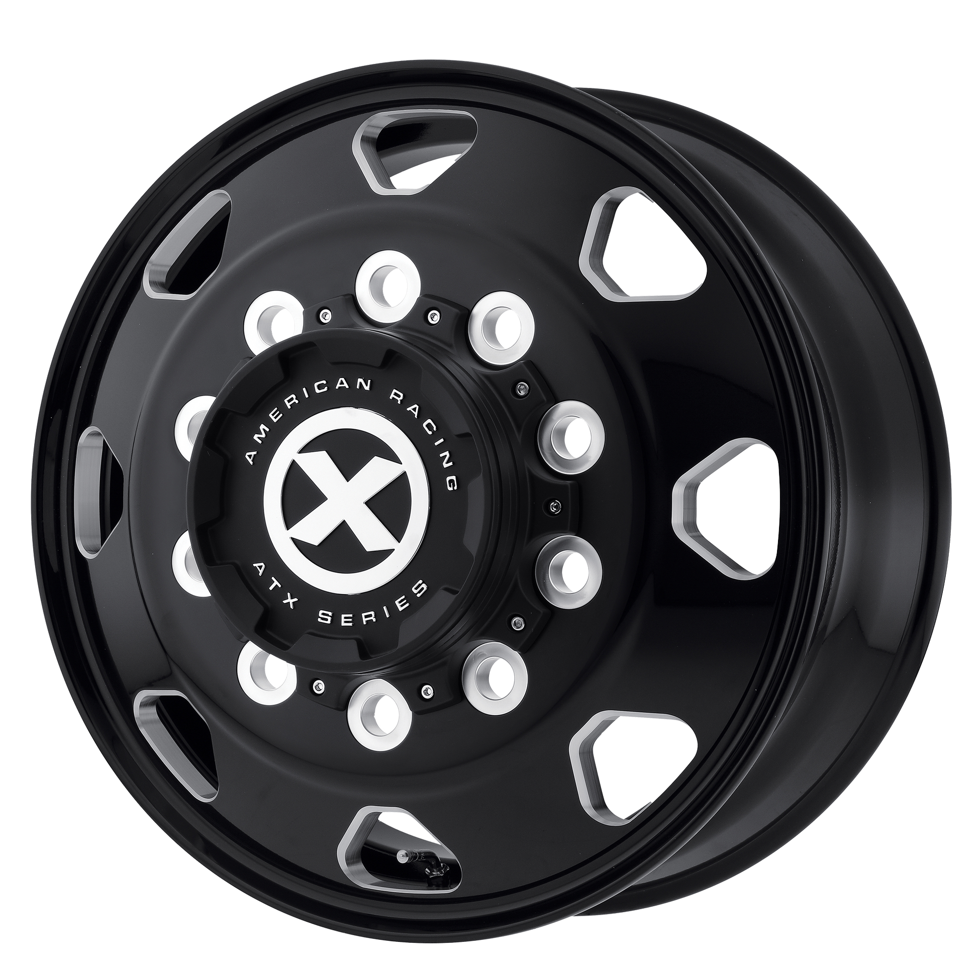 ATX AO401 OCTANE 22.5X8.25 SATIN BLACK MILLED - FRONT