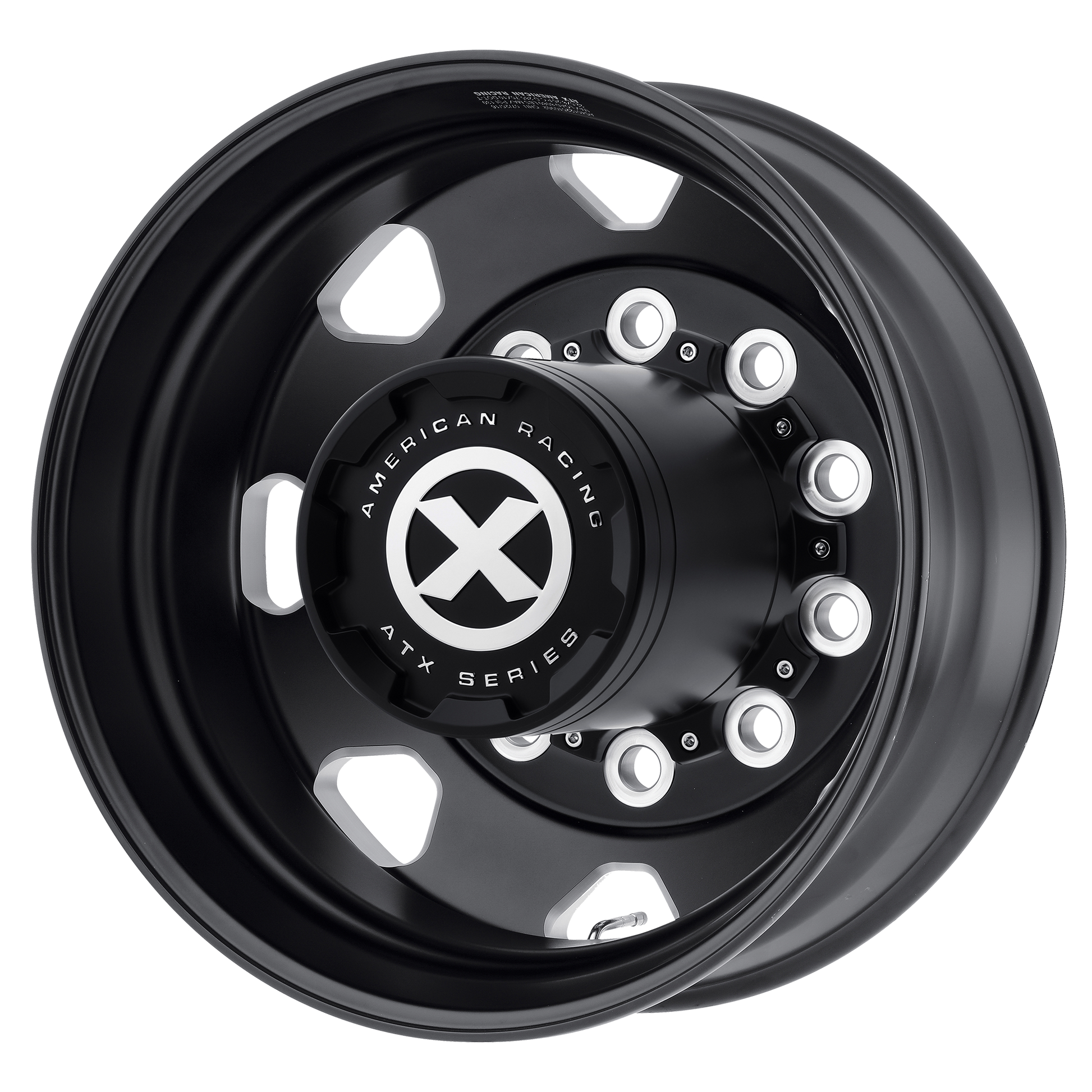 ATX AO401 OCTANE 22.5X8.25 SATIN BLACK MILLED - REAR
