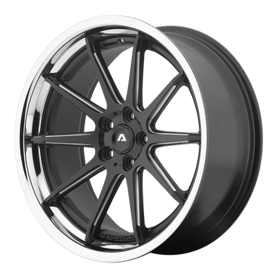 Adventus AVS-4 22X10.5 SATIN BLACK MILLED W/ SS LIP