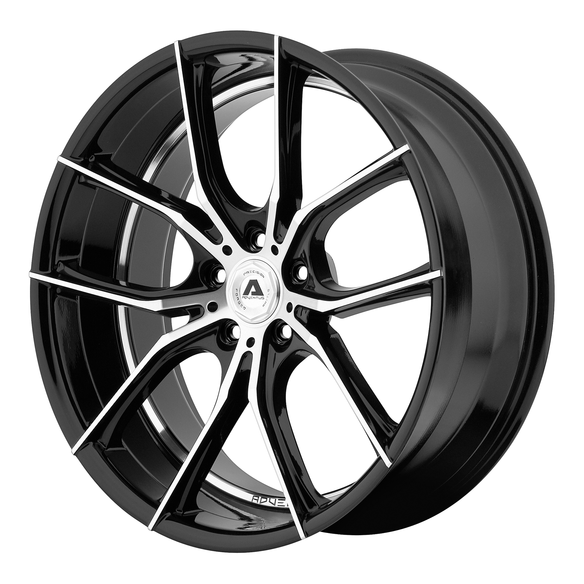 Adventus AVX-6 22X10 GLOSS BLACK MACHINED