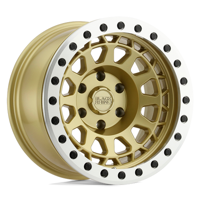 Black Rhino Hard Alloys PRIMM BEADLOCK 17X8.5 MATTE GOLD WITH MACHINED RING