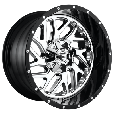 Fuel 1PC D211 TRITON 20X10 CHROME PLATED GLOSS BLACK LIP
