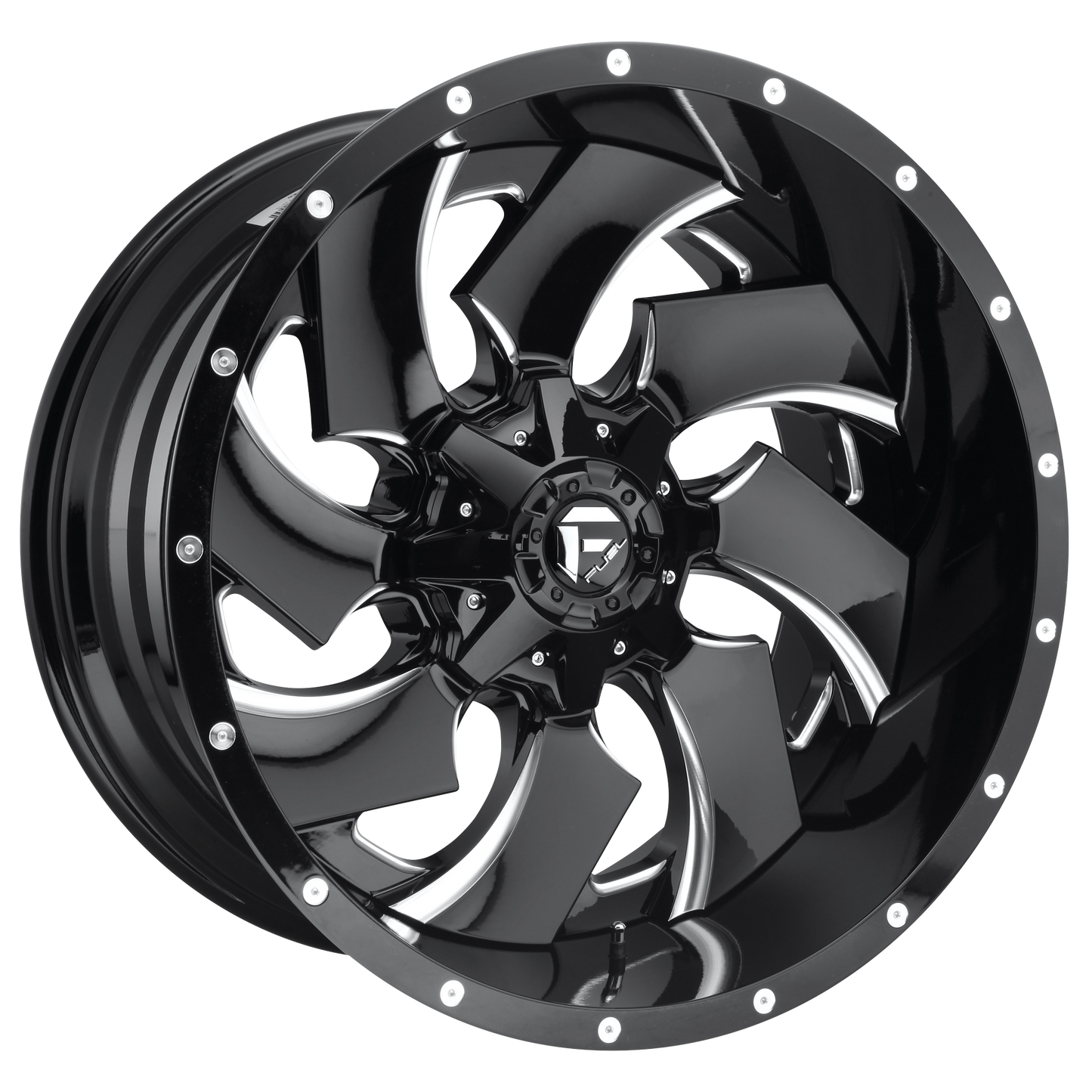 Fuel 1PC D239 CLEAVER 20X12 GLOSS BLACK MILLED