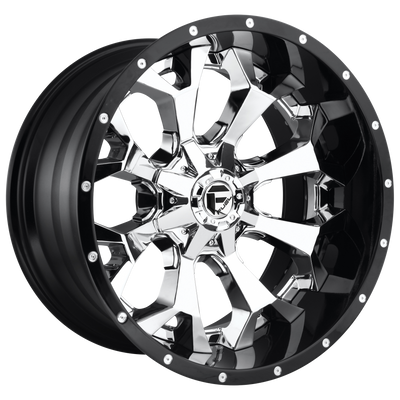 Fuel 1PC D246 ASSAULT 22X12 CHROME PLATED GLOSS BLACK LIP