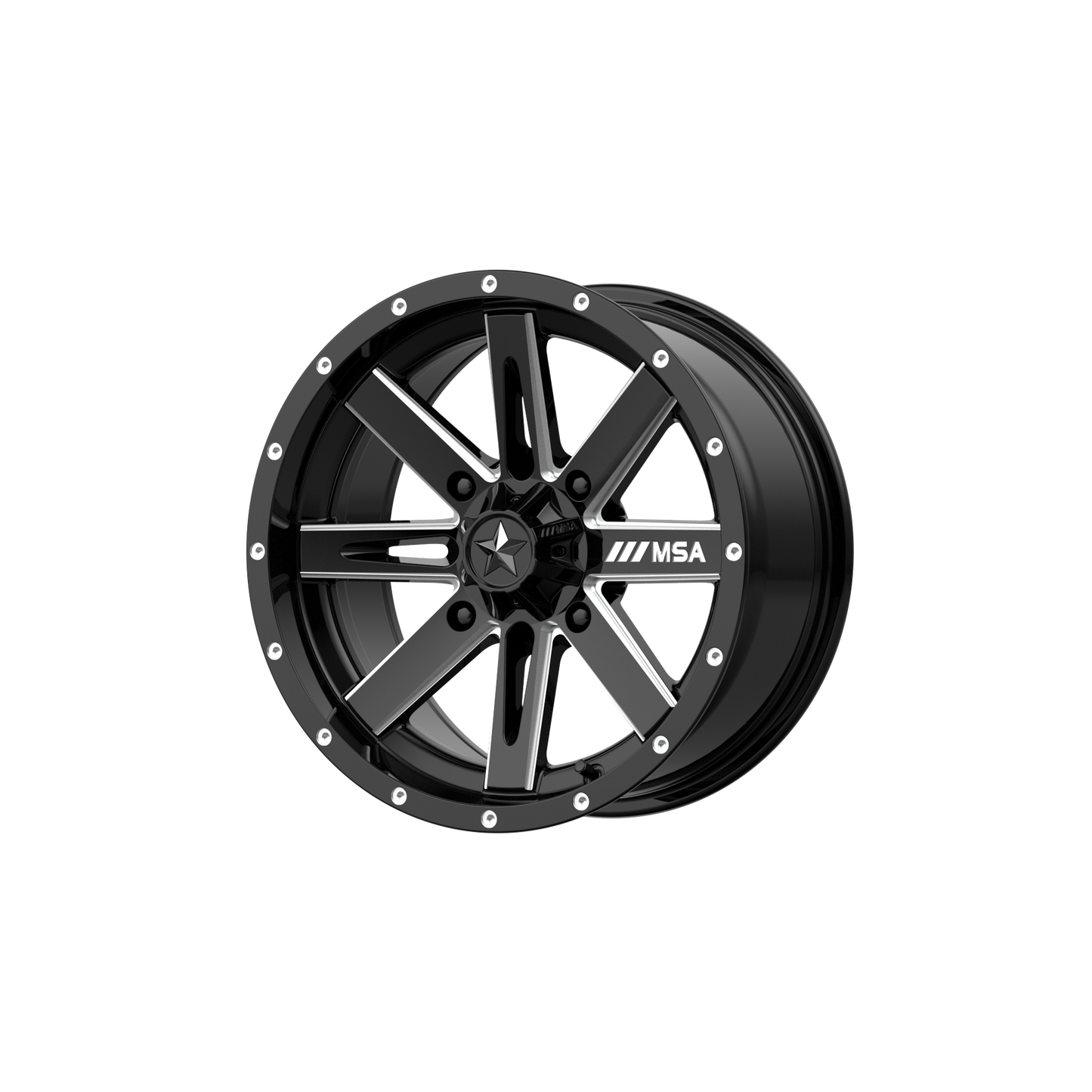 MSA Offroad Wheels M41 BOXER 14X7 GLOSS BLACK MILLED