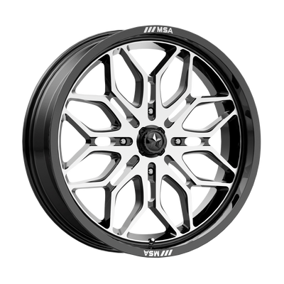 MSA Offroad Wheels M47 SNIPER 22X7 GLOSS BLACK MACHINED