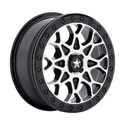MSA Offroad Wheels M48 PORTAL BEADLOCK 15X6 GLOSS BLACK MACHINED W GB RING