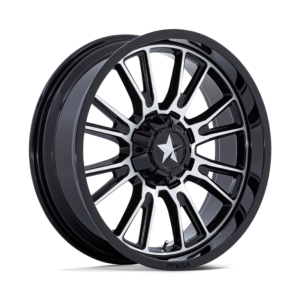 MSA Offroad Wheels M51 THUNDERLIPS 24X7 GLOSS BLACK MACHINED