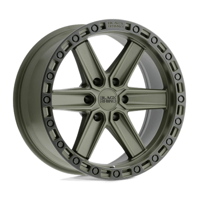 Black Rhino Hard Alloys HENDERSON 17X9 OLIVE DRAB GREEN W/ BLACK RING