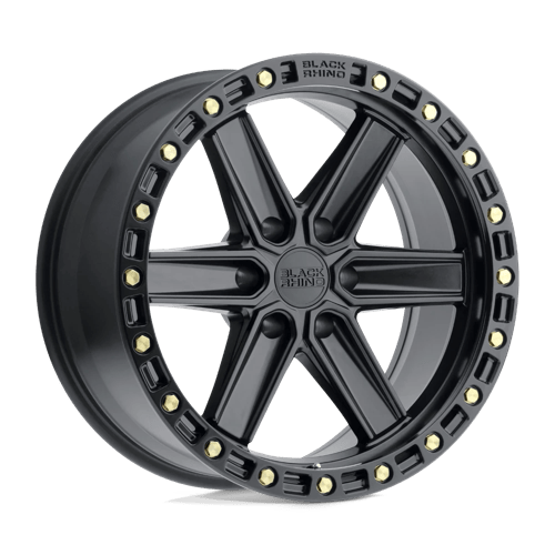 Black Rhino Hard Alloys HENDERSON 17X9 MATTE BLACK W/ BRASS BOLTS