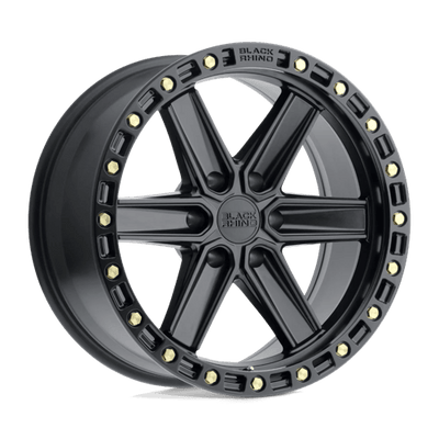 Black Rhino Hard Alloys HENDERSON 17X9 MATTE BLACK W/ BRASS BOLTS