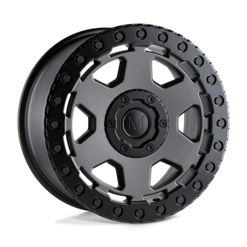 Mandrus FORSCHER 17X8 MATTE GUNMETAL W/ BLACK LIP EDGE