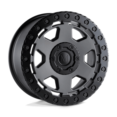 Mandrus FORSCHER 17X8 MATTE GUNMETAL W/ BLACK LIP EDGE