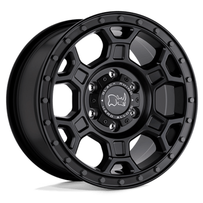 Black Rhino Hard Alloys MIDHILL 16X8 MATTE BLACK W/ GUNMETAL BOLTS
