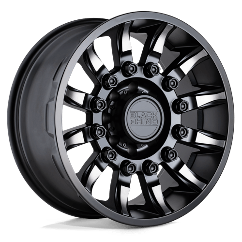 Black Rhino Hard Alloys MISSION 17X8.5 MATTE BLACK W/ MACHINED TINTED SPOKES