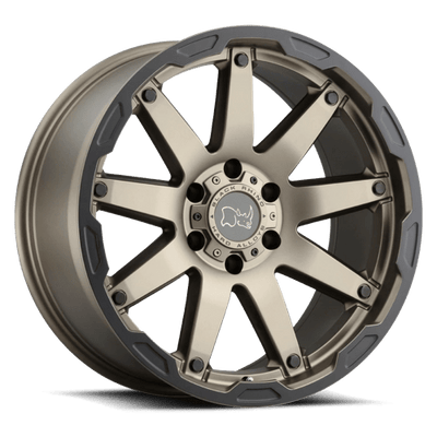 Black Rhino Hard Alloys OCEANO 20X12 MATTE BRONZE W/ BLACK RING