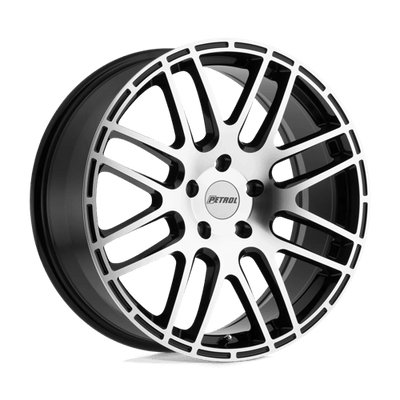 Petrol P6A 18X8 GLOSS BLACK W/ MACHINED CUT FACE