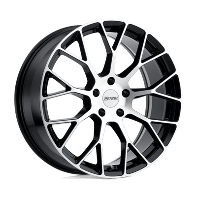 Petrol P2B 18X8 GLOSS BLACK W/ MACHINED FACE