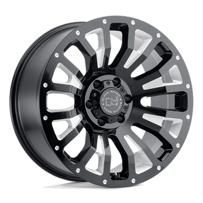 Black Rhino Hard Alloys PINATUBO 20X12 GLOSS BLACK W/ MILLED INSIDE WINDOW
