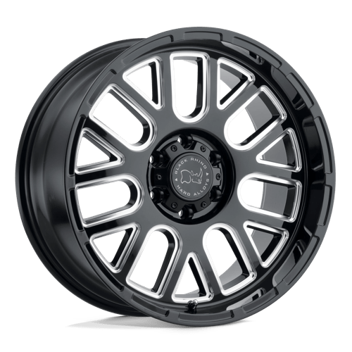 Black Rhino Hard Alloys PISMO 20X9.5 GLOSS BLACK W/ MILLED SPOKES