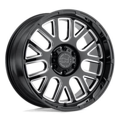 Black Rhino Hard Alloys PISMO 20X9.5 GLOSS BLACK W/ MILLED SPOKES