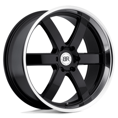 Black Rhino Hard Alloys PONDORA 20X8.5 GLOSS BLACK W/ MACHINE RING