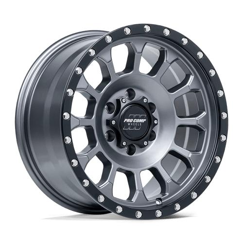Pro Comp Alloys PA34 ROCKWELL 17X8.5 MATTE GRAPHITE W/ BLACK LIP