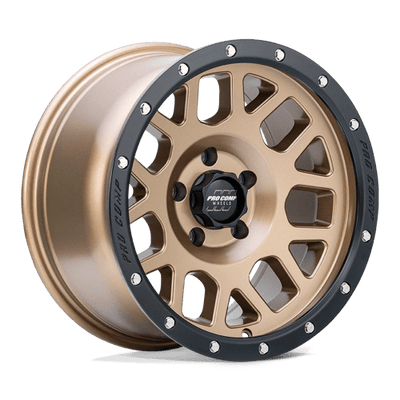 Pro Comp Alloys PA40 VERTIGO 17X9 MATTE BRONZE W/ BLACK LIP