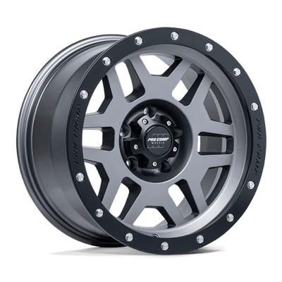 Pro Comp Alloys PA41 PHASER 17X9 MATTE GRAPHITE W/ BLACK LIP