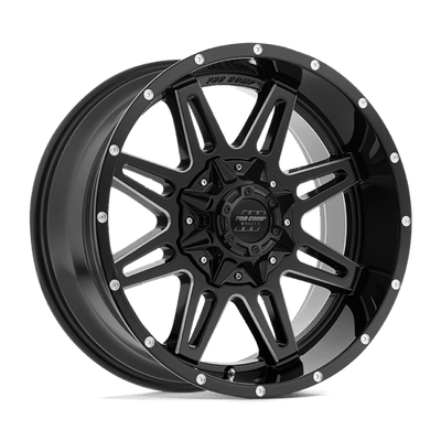 Pro Comp Alloys PA42 BLOCKADE 20X9.5 GLOSS BLACK MILLED