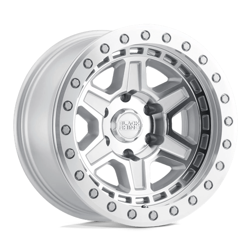 Black Rhino Hard Alloys RENO 17X8.5 SILVER W/ MIRROR FACE & SILVER BOLTS