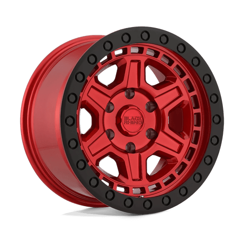 Black Rhino Hard Alloys RENO 17X9 CANDY RED W/ BLACK RING & BOLTS