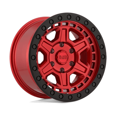 Black Rhino Hard Alloys RENO 17X9 CANDY RED W/ BLACK RING & BOLTS