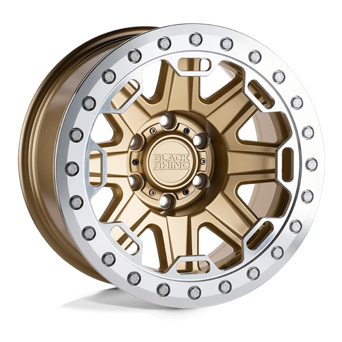 Black Rhino Hard Alloys RIFT BEADLOCK 17X8.5 MATTE GOLD W/ MACHINED RING