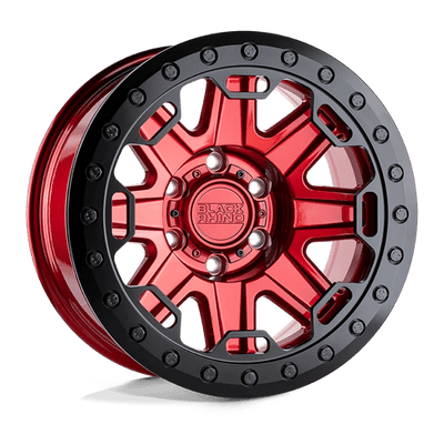 Black Rhino Hard Alloys RIFT BEADLOCK 17X8.5 CANDY RED W/ BLACK RING