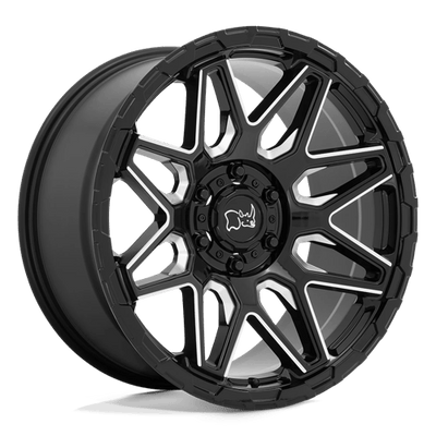 Black Rhino Hard Alloys SHOCKWAVE 20X9.5 GLOSS BLACK W/ MILLED SPOKES