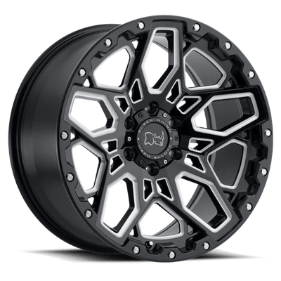 Black Rhino Hard Alloys SHRAPNEL 20X9.5 GLOSS BLACK W/ MILLED SPOKES