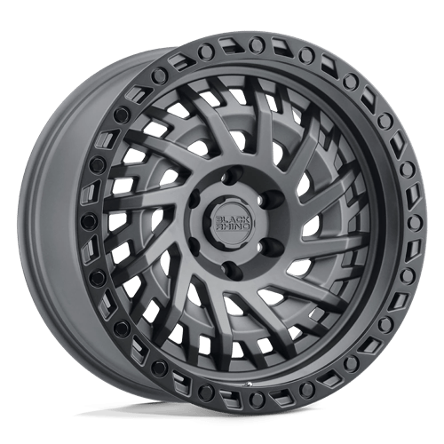 Black Rhino Hard Alloys SHREDDER 17X9 MATTE GUNMETAL W/ BLACK RING