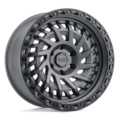 Black Rhino Hard Alloys SHREDDER 17X9 MATTE GUNMETAL W/ BLACK RING