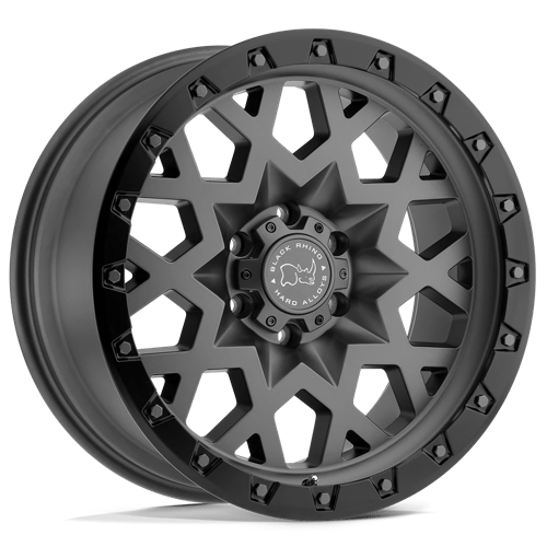 Black Rhino Hard Alloys SPROCKET 20X9.5 MATTE GUNMETAL W/ BLACK RING