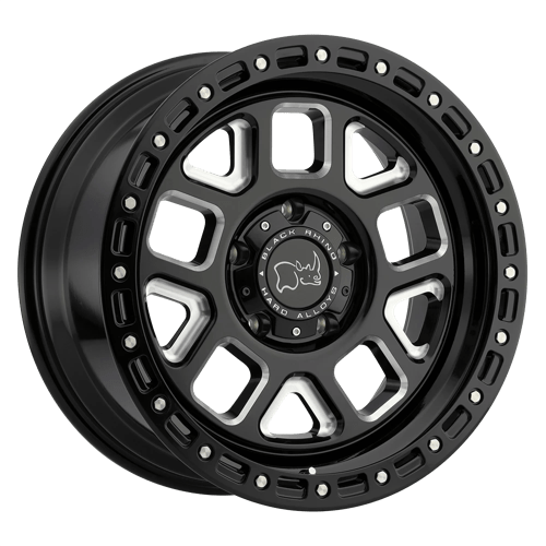 Black Rhino Hard Alloys ALPINE 20X9.5 GLOSS BLACK W/ MILLED SPOKES