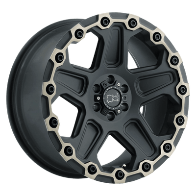 Black Rhino Hard Alloys COG 20X9.5 MATTE BLACK W/ MACHINED FACE & DARK MATTE TINT