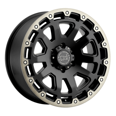 Black Rhino Hard Alloys RAZORBACK 20X12 MATTE BLACK W/ MACHINED DARK TINT LIP