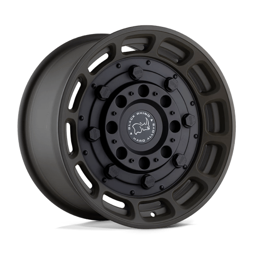 Black Rhino Hard Alloys WARTHOG 17X8.5 MATTE OLIVE DAB GREEN W/ BLACK CENTER